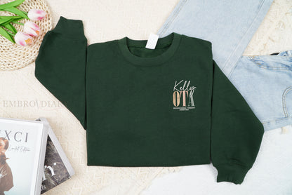 Personalized Embroidered OTA Sweatshirt, Custom OTA Nurse Shirt, OTA Nurse Crewneck, Nurse Appreciation Gift, Occupational Therapy Assistant Sweater