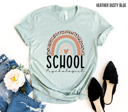 School Psychologist Rainbow Shirt, Psychologist Shirt, School Psych Shirt, Psychologist, LPC, School Shirt, Womens Shirt, Psych Shirt, Psych